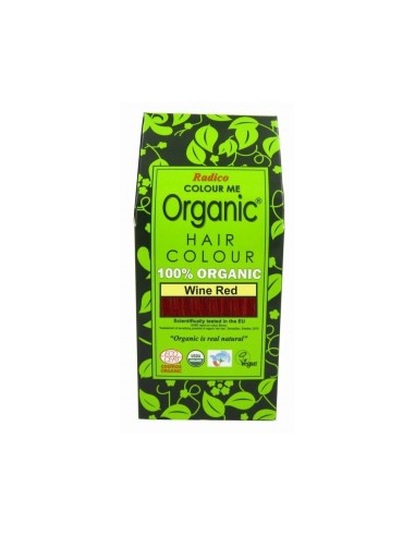 Tinte Vegetal Rojo Vino Radico 100gr  Color Natural Intenso