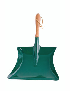 Recogedor metálico verde 42 cm Redecker resistente y práctico