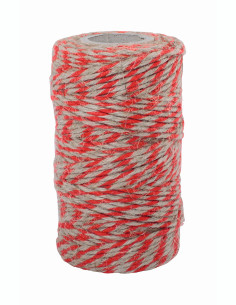 Hilo de lino rojo y natural 55m Redecker  Calidad y durabilidad