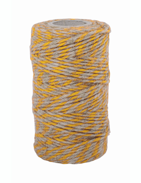 Hilo de lino amarillo natural 55m Redecker resistente y duradero