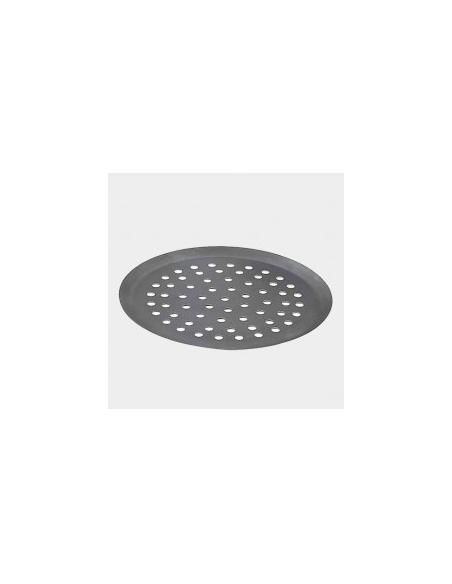 Molde redondo perforado De Buyer 28 cm hierro azul para pizza