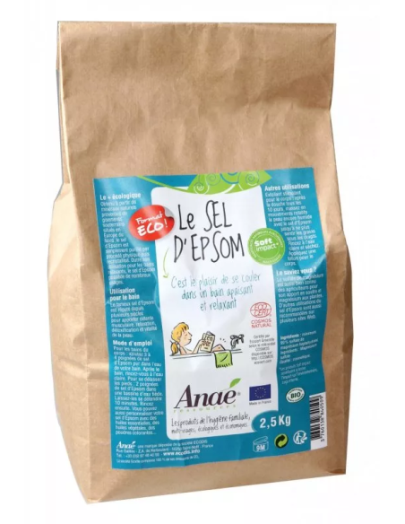 Sal de Epsom Anaé 2.5 kg  Relajación y bienestar natural