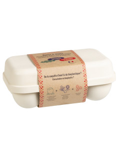 Huevera ecológica Ah! Table 6 huevos bioplástico natural