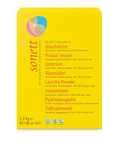 Detergente en polvo Sonett 2,4Kg  Limpieza natural eficaz