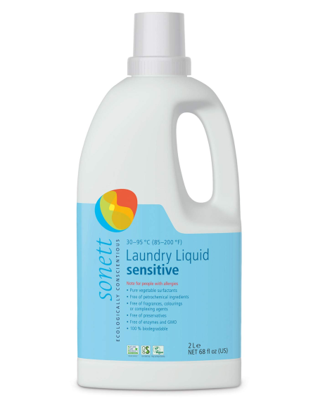 Detergente líquido Sonett 2L ecológico para ropa limpia