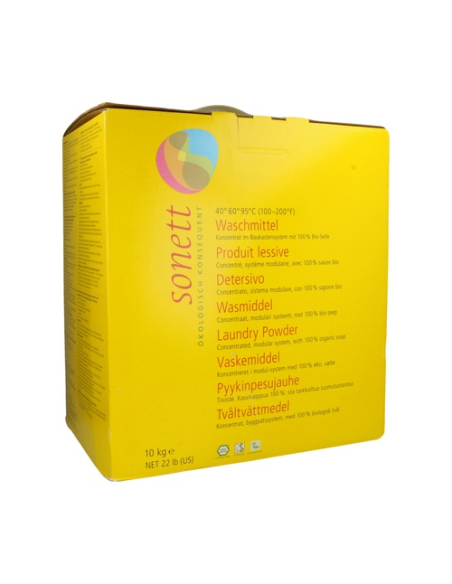 Detergente en polvo Sonett 10Kg  Limpieza natural eficaz