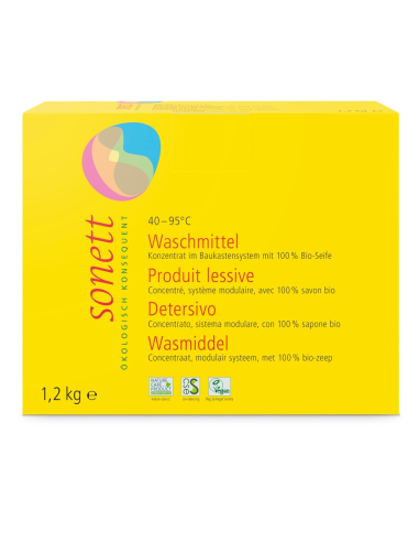 Detergente en polvo Sonett 1,2 Kg  Limpieza natural eficaz