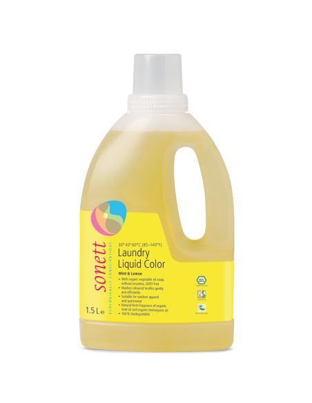 Detergente líquido Sonett 1,5L para ropa de color eficaz