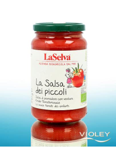 Salsa de Tomate para Niños Laselva 340g  Sabor Suave
