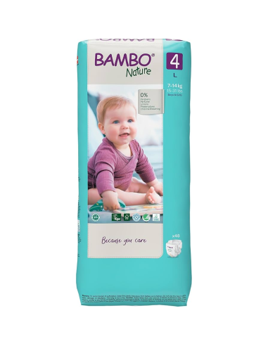 Pañal Talla 4 gr,7-14 Kg, 48ud, Bambo Nature de Bambo Nature