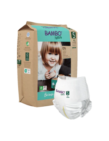 Pañal Pants Bambo Nature Talla 5, 19 unidades, 11-17 kg