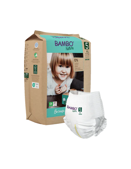Pañal Pants Bambo Nature Talla 5, 19 unidades, 11-17 kg