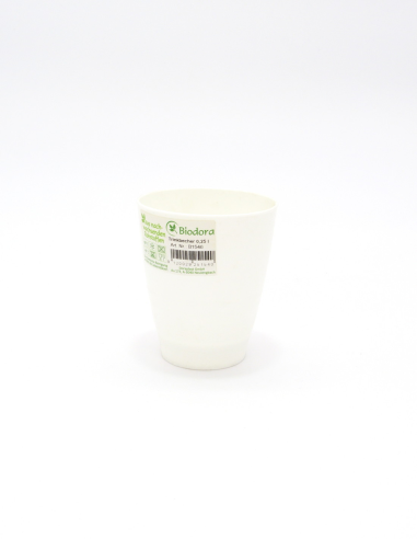 Vaso Bioplástico Blanco 0,25L Biodora Ecológico y Resistente
