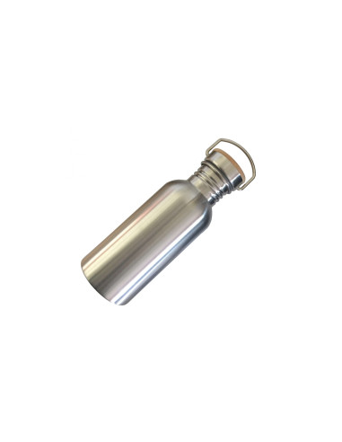 Botella "retro" de boca ancha acero inox, 500ml (pared simple) de Biodora