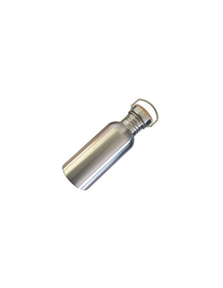 Botella "retro" de boca ancha acero inox, 500ml (pared simple) de Biodora