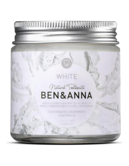 Dentífrico White Ben&Anna 100ml en tarro de cristal natural