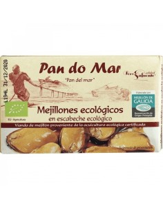 Mejillones Ecológicos Pan Do Mar 120g  Sabor Natural