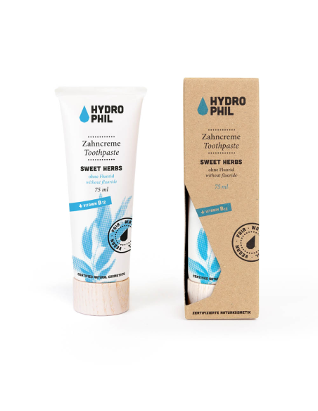 Dentífrico Hierba Dulce B12 sin Flúor Hydrophil 75ml