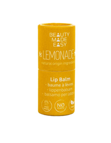 Bálsamo labial vegano Lemonade sin plástico 6g  Beauty Made Easy