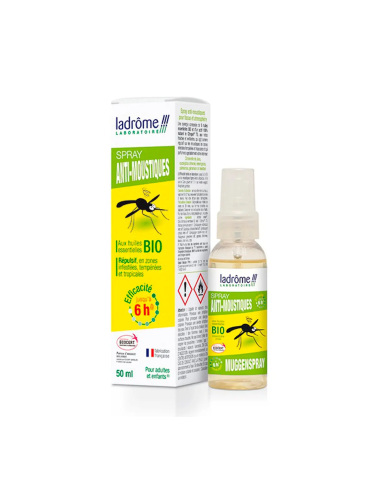 Pack 16 Spray Anti Mosquitos Bio 50 ml Ladrome Natural
