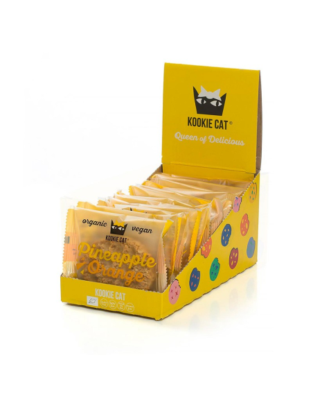 Pack 12 Galletas Bio Piña & Naranja Kookiecat 50g