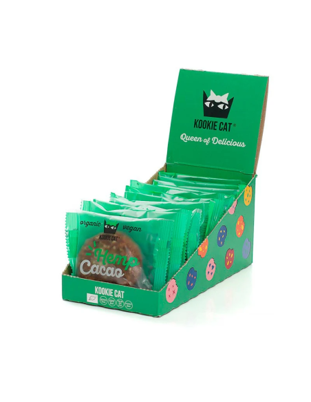 Pack 12 Galletas Bio Cáñamo & Cacao Kookiecat 50g