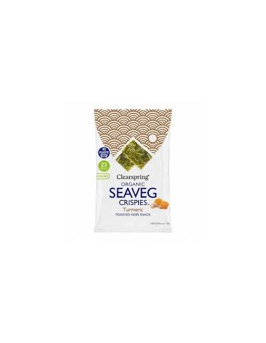 Pack 20 Alga Nori Snack Cúrcuma Bio 4g Clearspring Natural