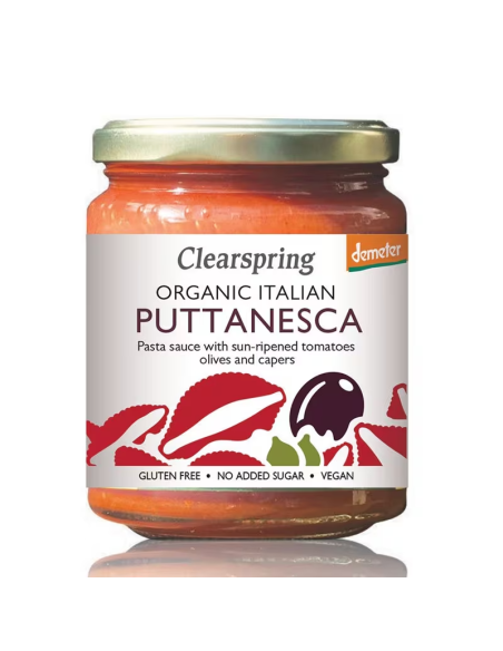 Pack 6 Uds. Salsa Puttanesca Demeter Bio 300 g  de Clearspring