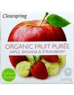 Pack 12 Compotas Bio Manzana y Albaricoque 2x100g Clearspring