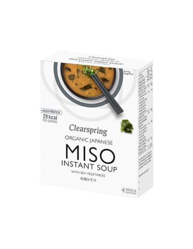 Pack 8 Uds Sopa Miso Bio Instantánea con Algas Clearspring