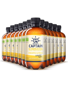 Pack 12 Uds Piña y Melocotón Bio 400 ml Captain Natural