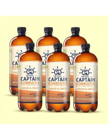 Pack 6 Uds. Sabor Jengibre Y Limón 1 L  de Captain