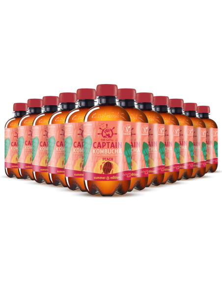 Pack 12 Melocotón Bio 400 ml Captain - Natural y Saludable