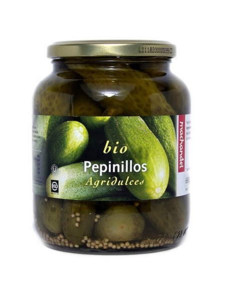 Pack 6 Uds. Pepinillos Agridulces Bote Grande Bio 680 g  de Machandel