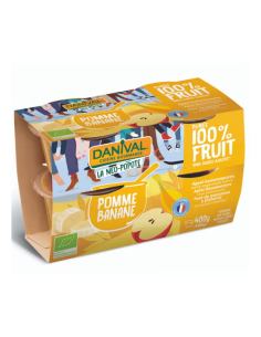 Pack 4 Purés Bio Manzana y Plátano Danival 400 g Natural