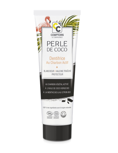 Pasta De Diente Con Carbon Vegetal Activado - Certificada Cosmos Ecologico 75Ml de Comptoirs & Compagnies