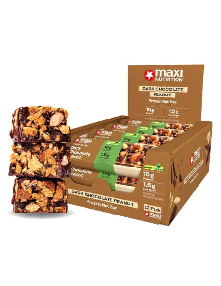 Barritas Proteicas Veganas Maxinutrition Chocolate y Cacahuete