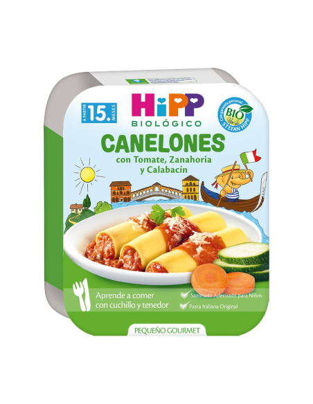 Pack 6 Canelones Bio Hipp con Tomate, Zanahoria y Calabacín