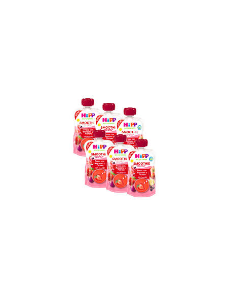 Pack 6 Uds. Smoothie De Fresa Con Manzana Y Plátano Bio 120 g  de Hipp