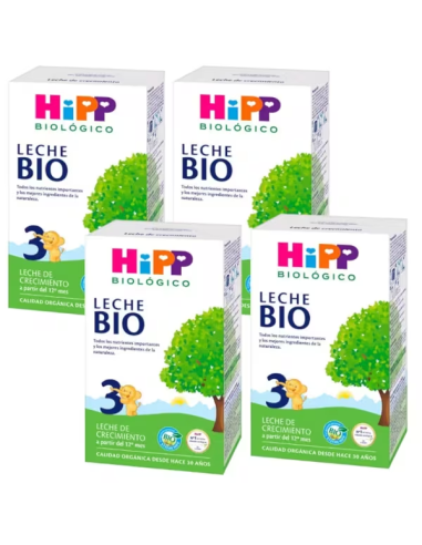 Pack 4 Uds. Leche 3 De Crecimiento Bio 500 g  de Hipp