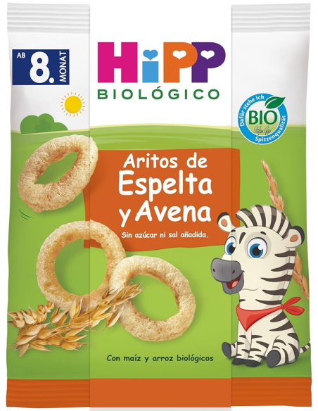 Pack 7 Uds. Aritos De Espelta Y Avena Bio 30 g  de Hipp