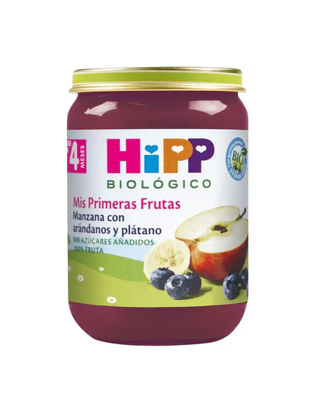 Pack 6 Uds. Tarrito De Manzana Con Arándano Y Plátano Bio 190 g  de Hipp