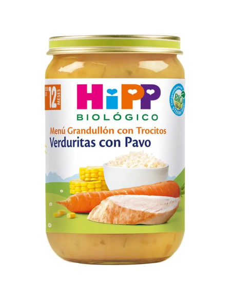 Pack 6 Tarritos Verduritas con Pavo Bio Hipp 220 g