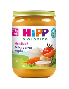 Pack 6 Tarritos Bio Hipp Verduras y Arroz con Pollo 190 g