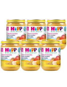 Pack 6 Tarritos Bio Hipp Frutas y Cereales 190 g