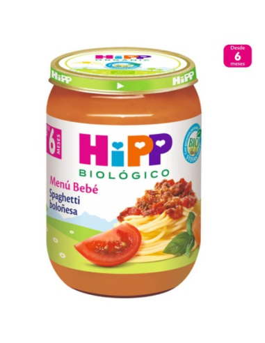 Pack 6 Uds. Tarrito De Spaghetti Boloñesa Bio 190 g  de Hipp