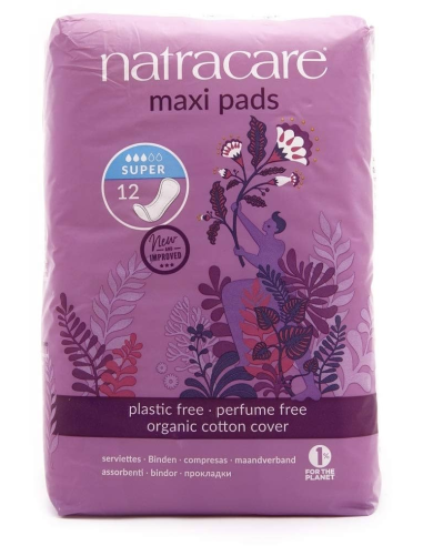 Pack 12 Compresas Regulares Natracare 14 unidades cada una