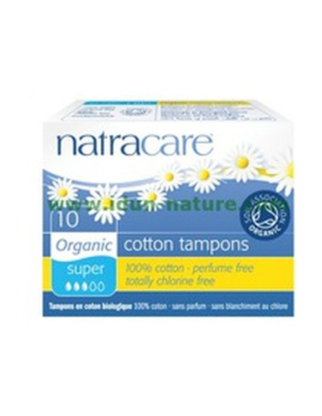 Pack 20 Tampón Super Sin Aplicador Natracare 10/u Natural