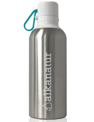 Botella Filtradora Metálica Alkanatur GO  Agua Pura Siempre