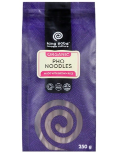 Noodels Pho De Arroz Integral Sin Gluten Bio, 250 G de King Soba